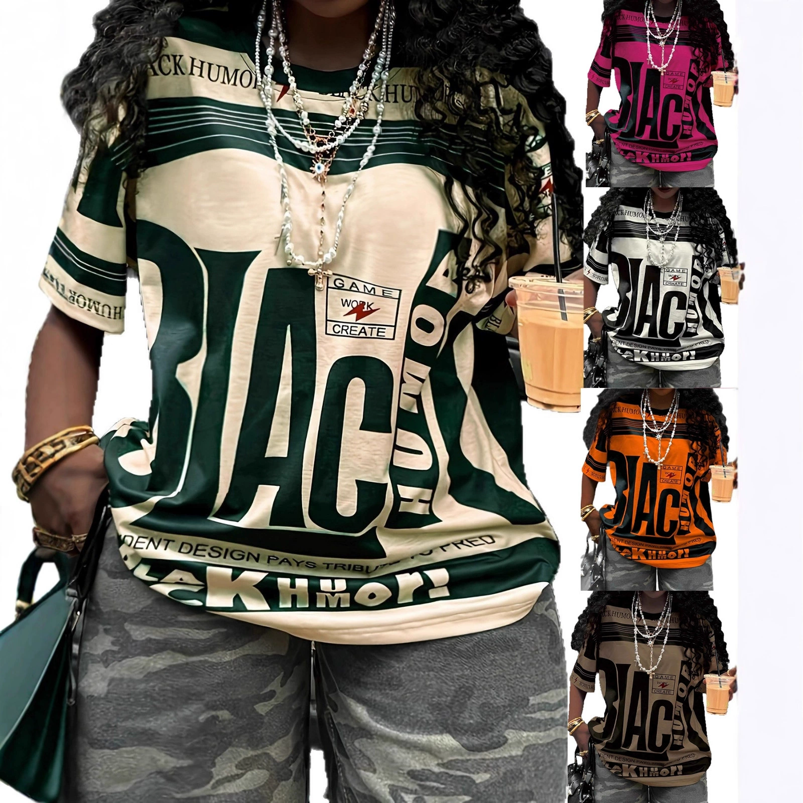 Женская одежда больших и стандартных размеров для трансграничной торговли на Amazon: спортивные, повседневные и элегантные топы и свитшоты в европейском и американском стиле.