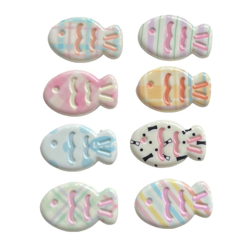 新しい女の子クリーム色の魚アクセサリー DIY 帽子クリーム接着剤携帯電話ケースアクセサリージュエリー装飾冷蔵庫マグネット|undefined