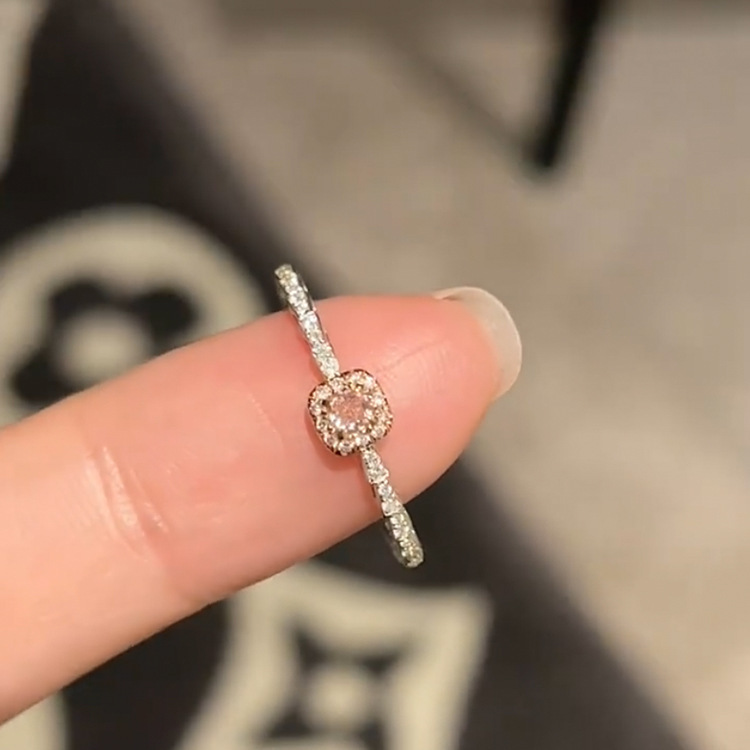 Nuevo circón redondo anillo Abierto francés simple moda índice anillo personalidad temperamento luz pulsera de lujo al por mayor femenina image 9
