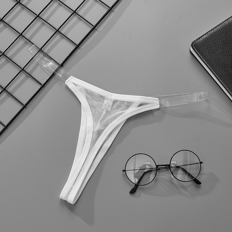 GTOPX Slip intimo sexy trasparente in rete personalizzato per uomo, perizoma triangolare da uomo transfrontaliero_voghion.com