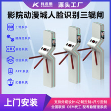 影院立式三辊闸景区出入口人脸识别通道闸智能全自动刷卡人行闸机