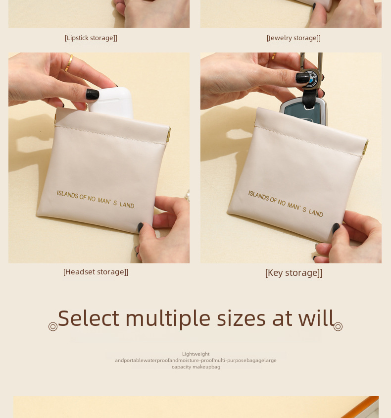 Nouveau sac de rangement en PU pour éclats d'obus, mini porte-monnaie pour femme, portefeuille pour femme, sac à cartes, sac de grande qualité, sac à cosmétiques_voghion.com