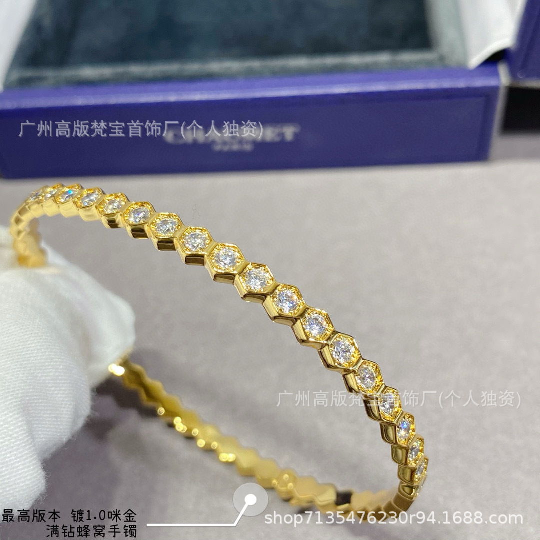 高バージョンV金CNC精雕尚美蜂の巣ブレスレットのハニカムにドリルがない