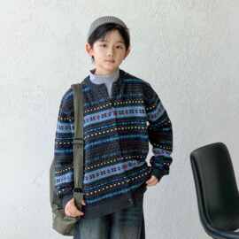 男童毛衣开衫外套春秋款2026新款秋季儿童装韩系针织上衣男孩秋装