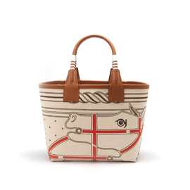 厂家直销steeple25彩绘手提包托特包牛皮拼帆布手缝蜡线休闲百搭