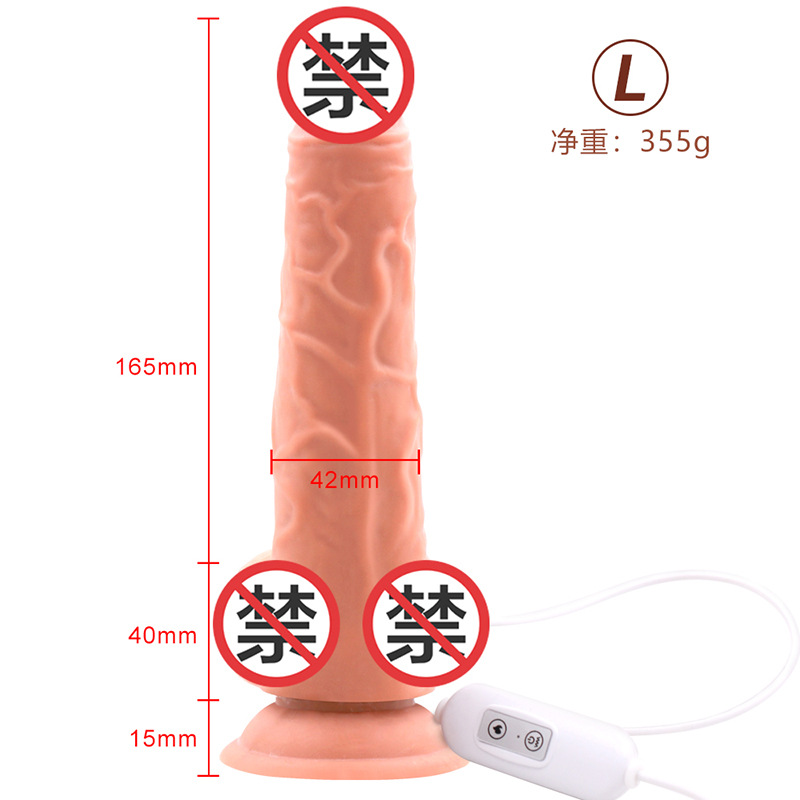 Control remoto inalámbrico simulación eléctrica pene vibrador femenino calefacción cañón consolador masturbación juguetes sexuales femeninos