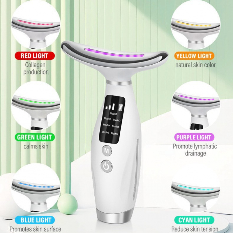 Instrumento de belleza de cuello, instrumento de belleza de cuello, instrumento de estatura de cuello, instrumento de masaje de estatura de cuello y cara de doble propósito de microcorriente, instrumento antiarrugas
