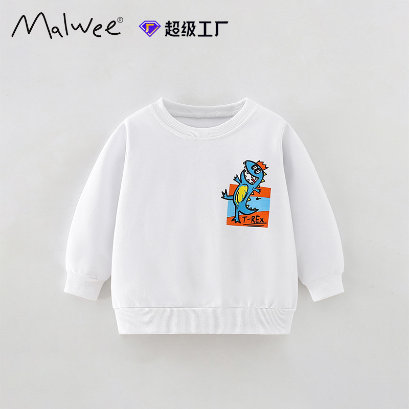 Suéter de jerseta para niño malwee transfronterizo otoño e invierno nuevo estilo cuello redondo manga larga niños europeos y americanos ropa casual de otoño para niños