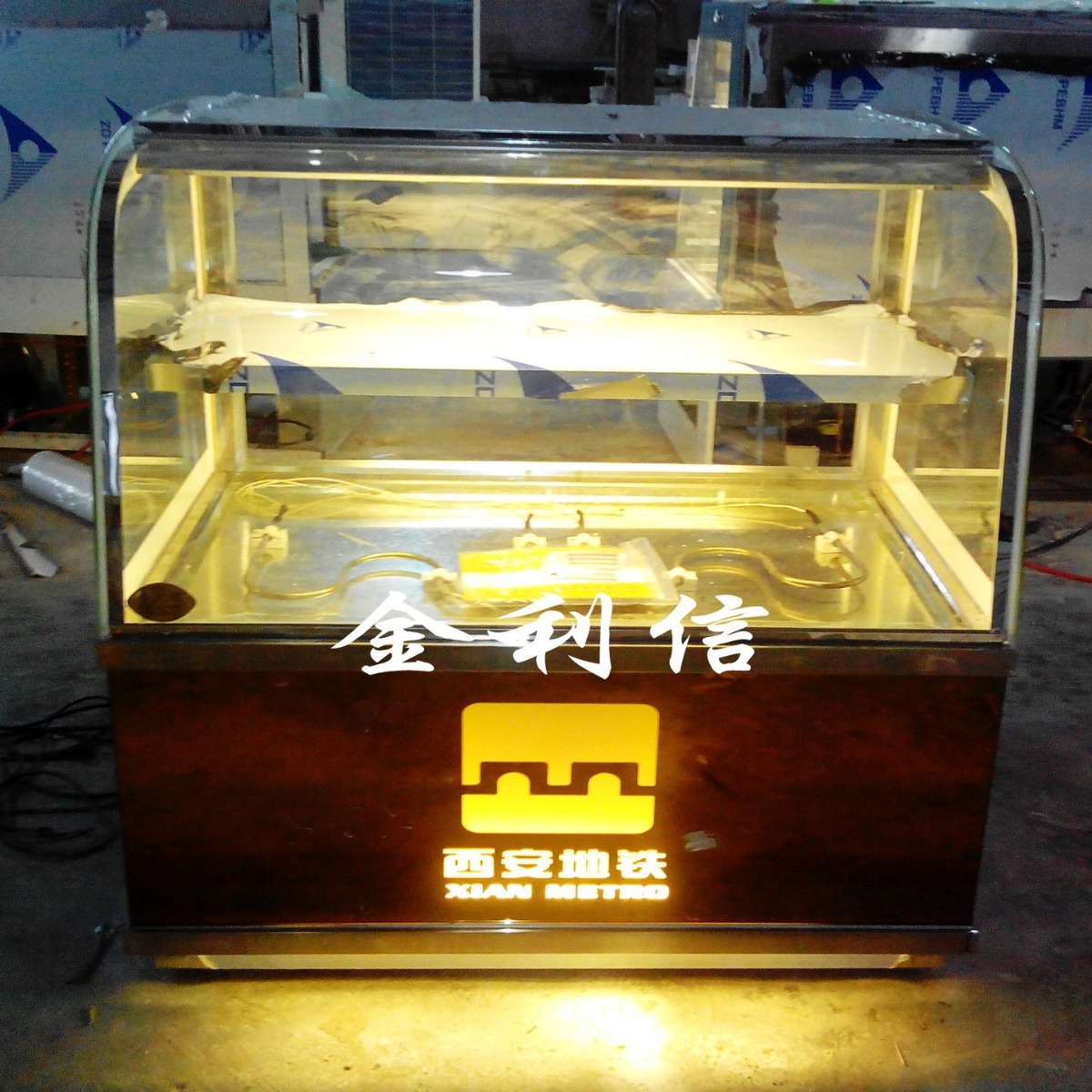 立式二层新款芝士蛋挞保温箱熟食糕点陈列加热展示柜烤盘