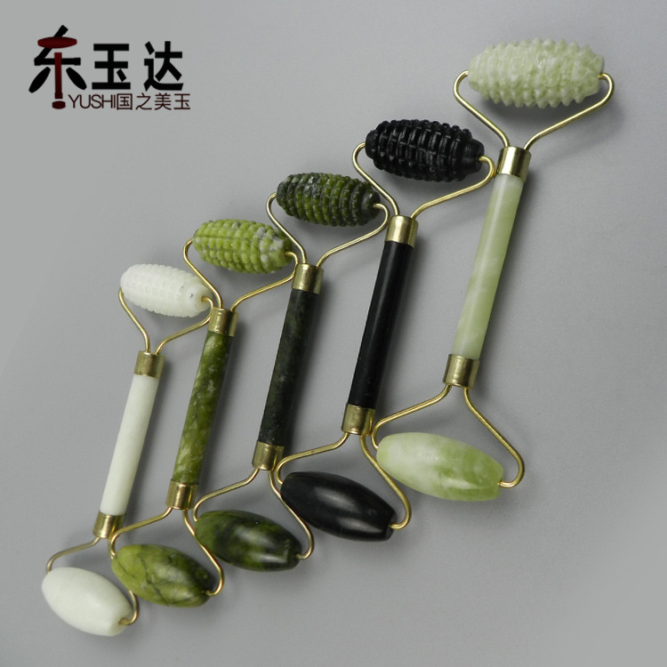 Xiuyu fabricante rodillo masaje facial belleza palo rodillo jade empuje facial ojo jade rodillo masajeador al por mayor