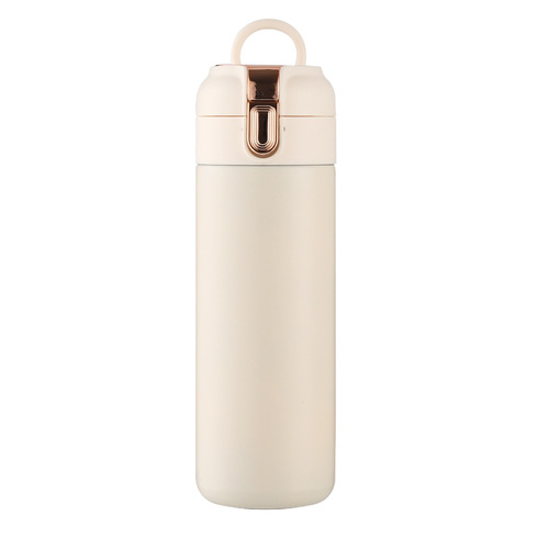 High-looking smart water cup 304 stainless steel children's thermos cup girl's warm water cup with handle portable cup