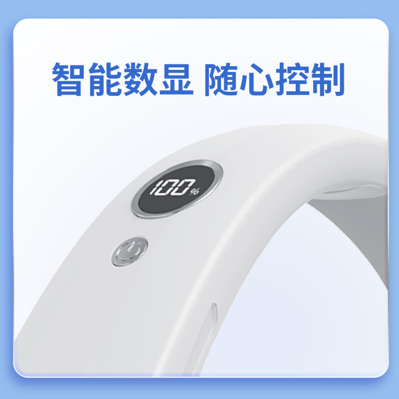 国境を越えた新しいブレードレス首吊りファン、怠け者向けのポータブル100スピード高速首吊り小型ファンのソースメーカー|undefined