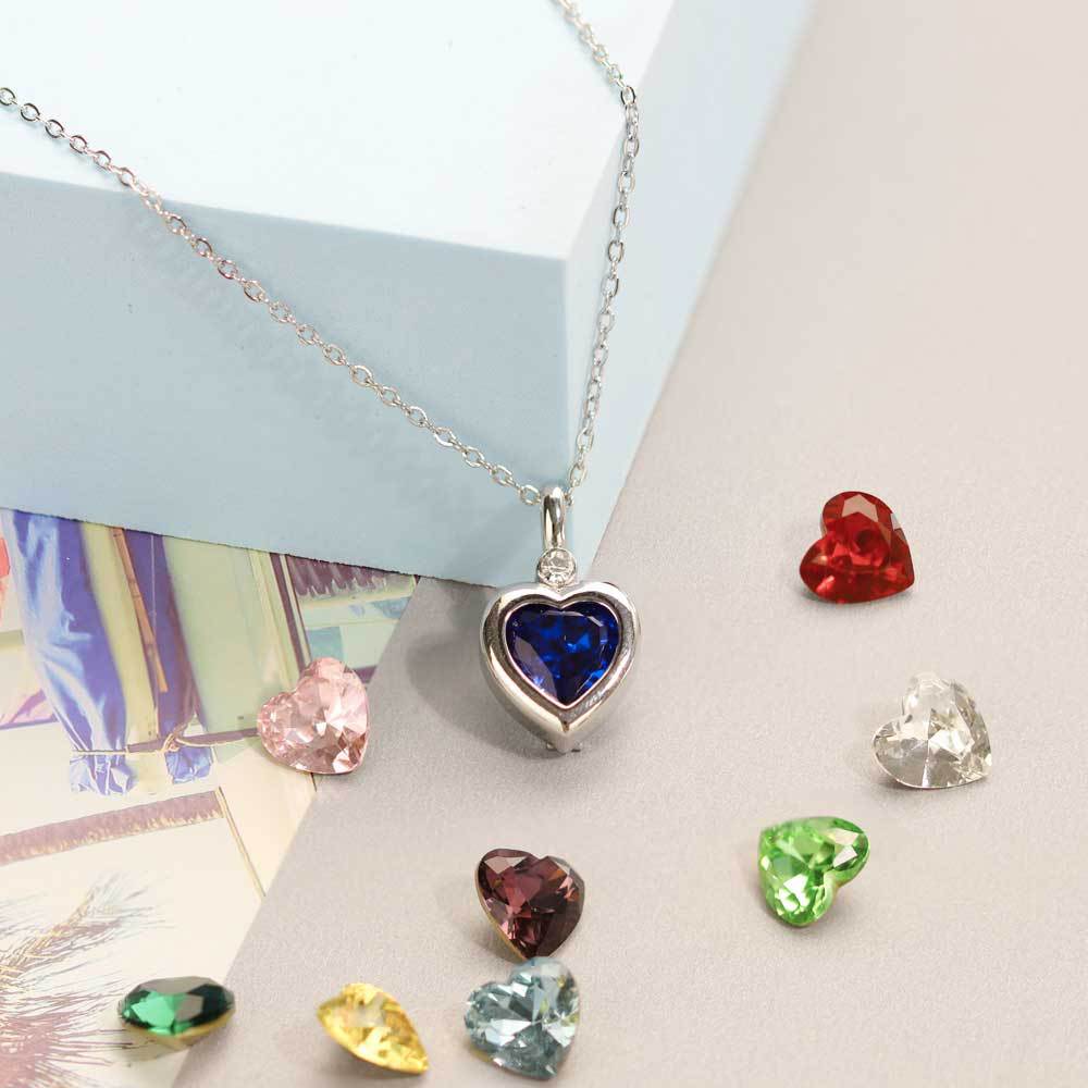 Simple Style Heart Shape Copper Plating Zircon Pendant Necklace 1 Piece