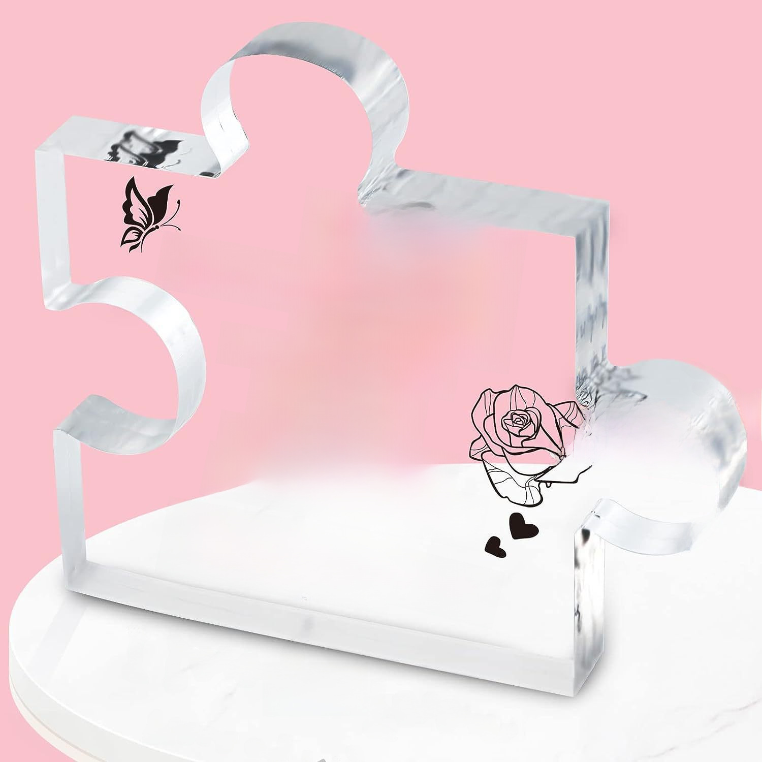 Cross-border best-selling acrylic ornament sister-in-law grandmother heart-shaped ornament commemorative gift holiday gift decoration ornament