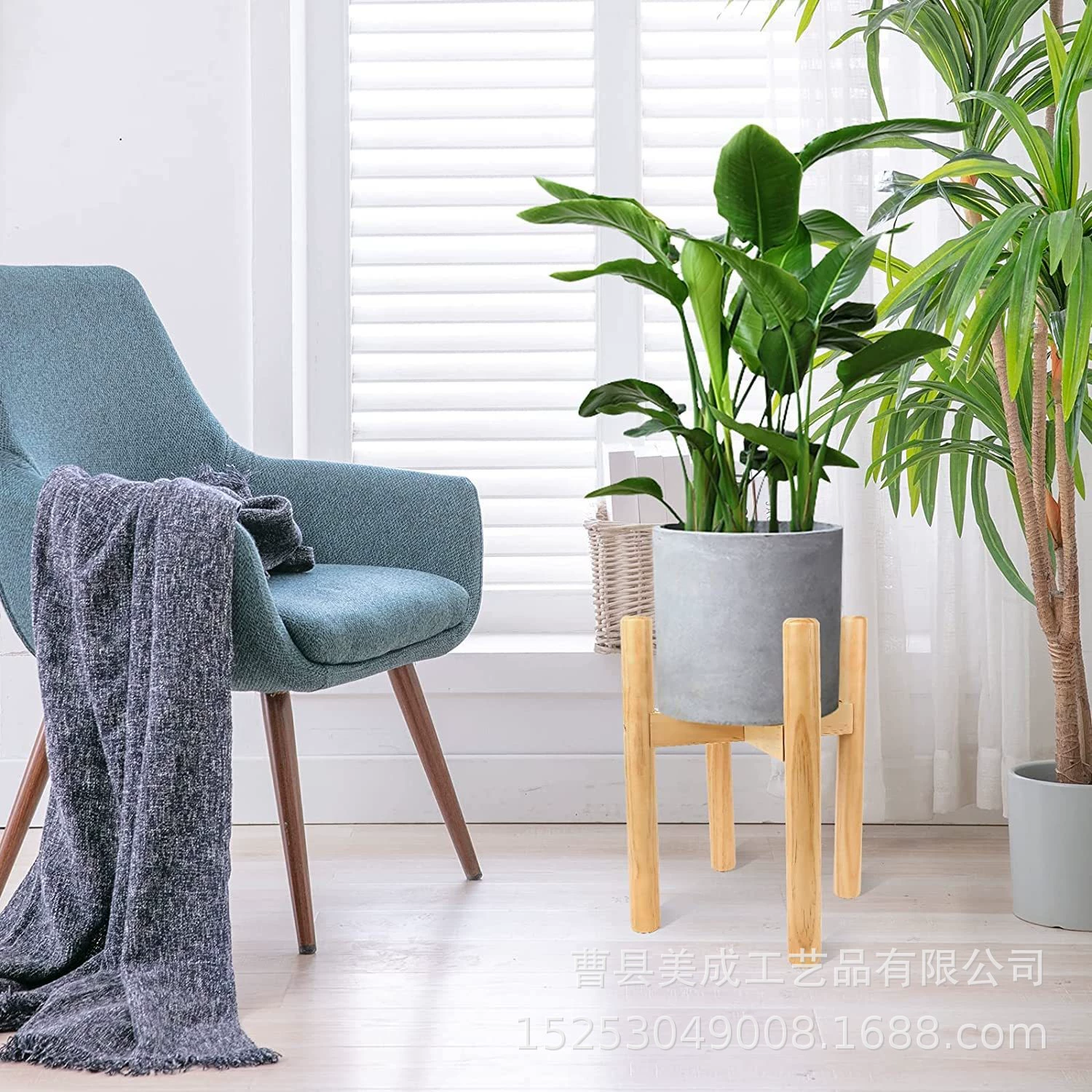 Новый бамбуковый скандинавский цветочный горшок рама крестовый маленький цветочный полка наполая полка балкона гостиная зеленая рама горшка