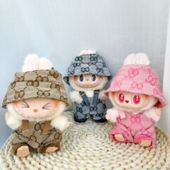 ラブブベビー服新商品2025着用可能ビニールラブブ人形周辺かわいい着せ替えビッグブランドオーバーオールセット