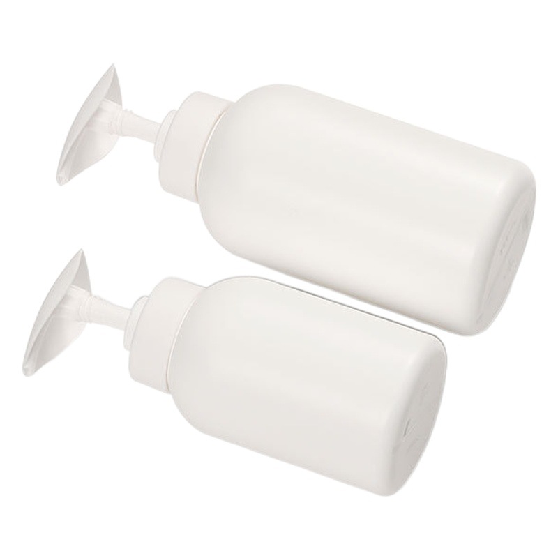 Blanco plástico HDPE botella 300ml botella de gel de ducha loción botella de prensa 500ml botella de champú sub-botella