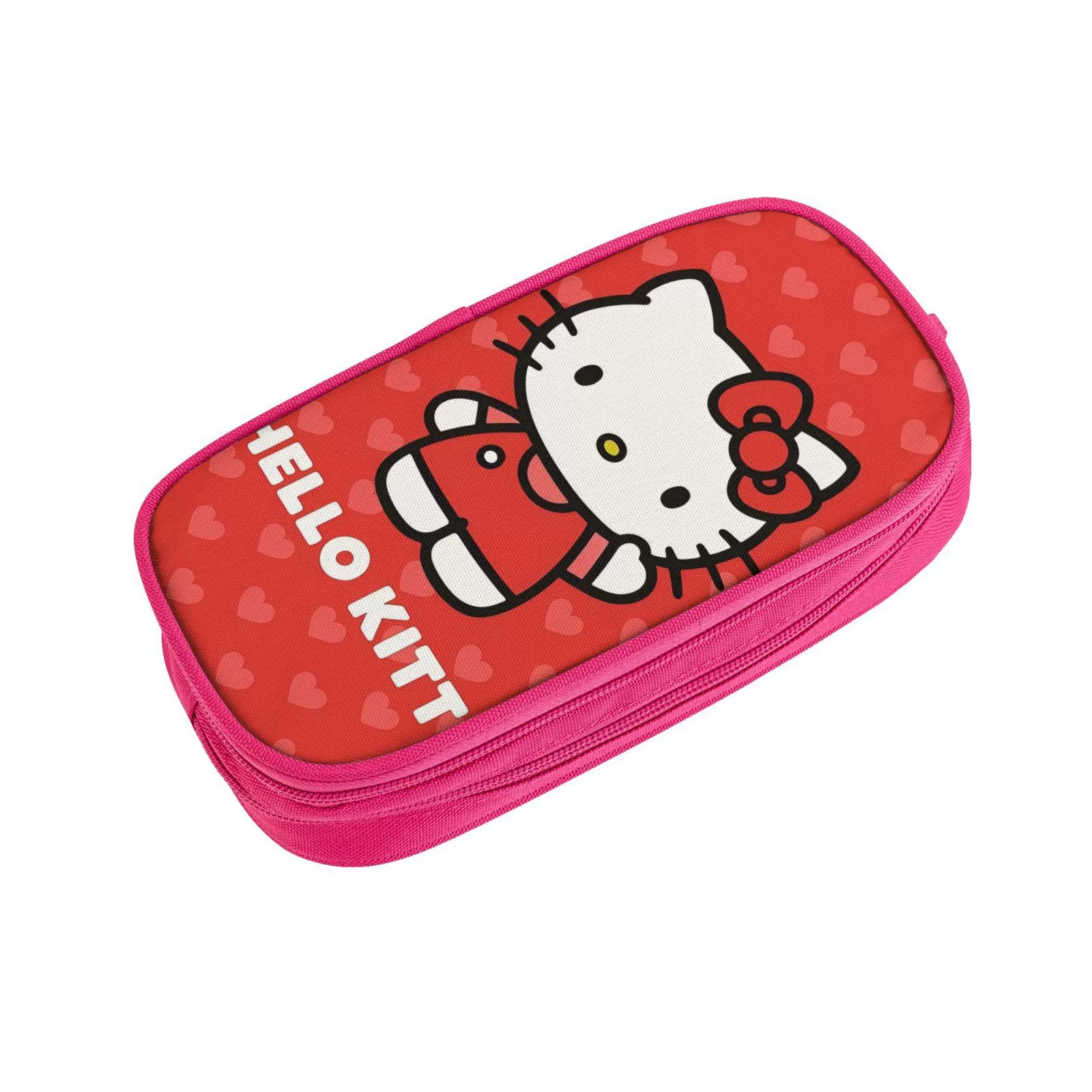 Hello Kitty, фуксия двухслойный мультяшный пенал для начальной школы, новая коллекция, начальная и средняя школа