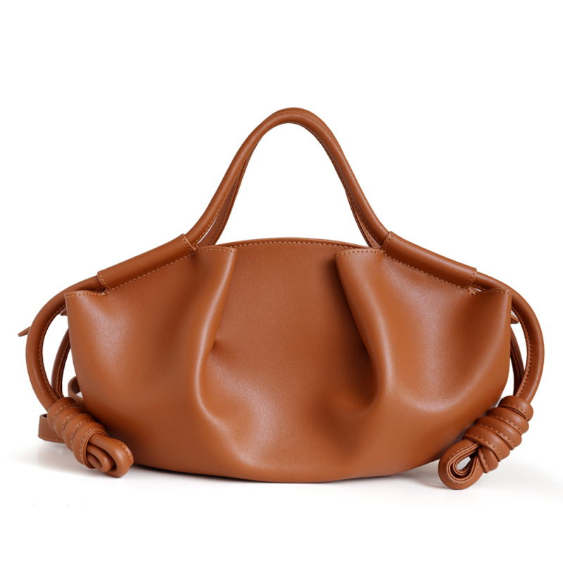 真皮褶皱云朵包饺子包抽绳女包时尚高级感斜挎手提包bags|undefined
