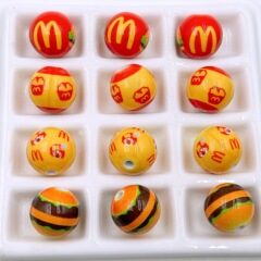 カード16プリントマクドナルドシリーズのボールビーズ