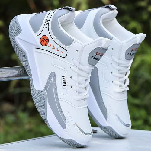 Basketball shoes, men's new high-top sneakers, leather waterproof sneakers, men's all-matching casual running shoes are delivered one piece