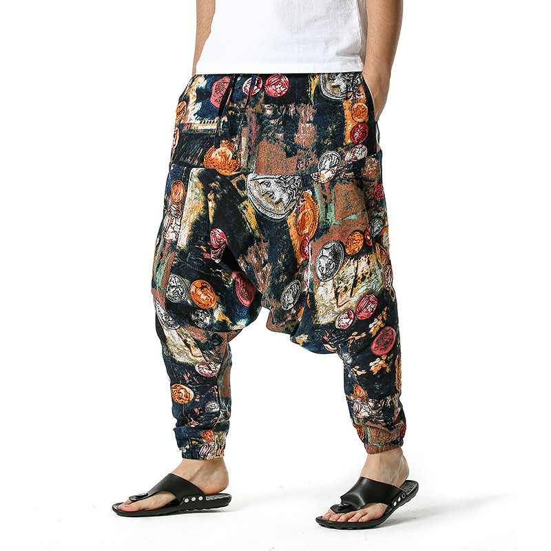 men's and women's foreign trade Harun yoga pants loose bohemian pants hanging pants moth pants 92
