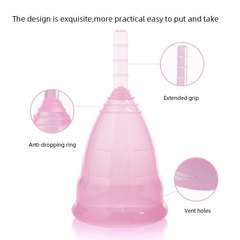 Manufacturer's Reusable Swimming Anti-Leak Silicone Menstrual Cup for Women