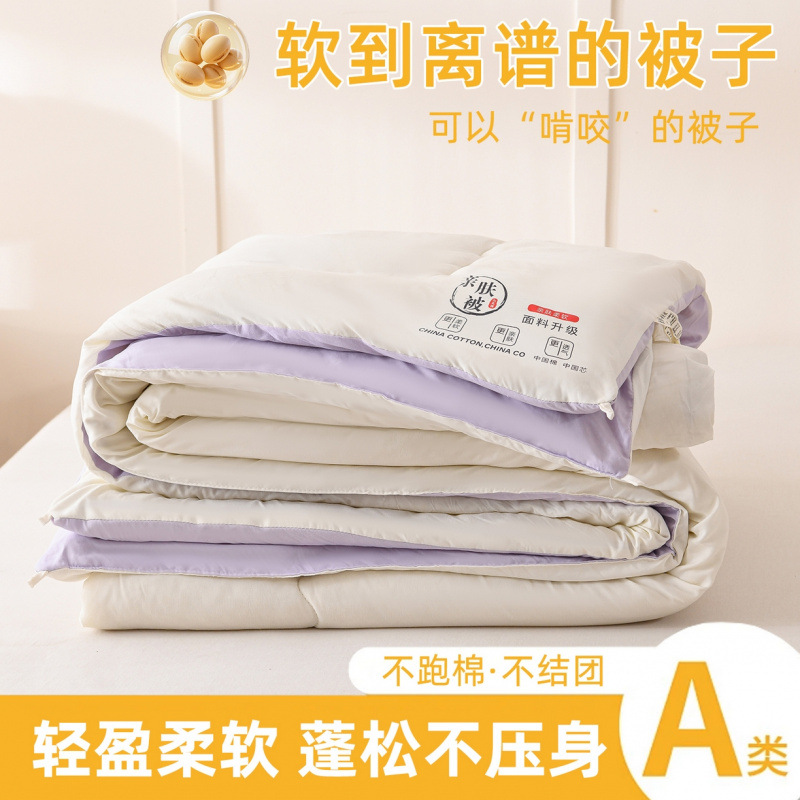 2026 New Model Washed Cotton Soybean Quilt Skin-Friendly Soft Cloud Cotton Quilt Core