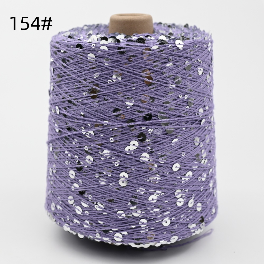 Hilo de Algodón con Lentejuelas para Tejer 3mm 6mm 500g de Algodón Con lentejuelas para Tejido a Mano