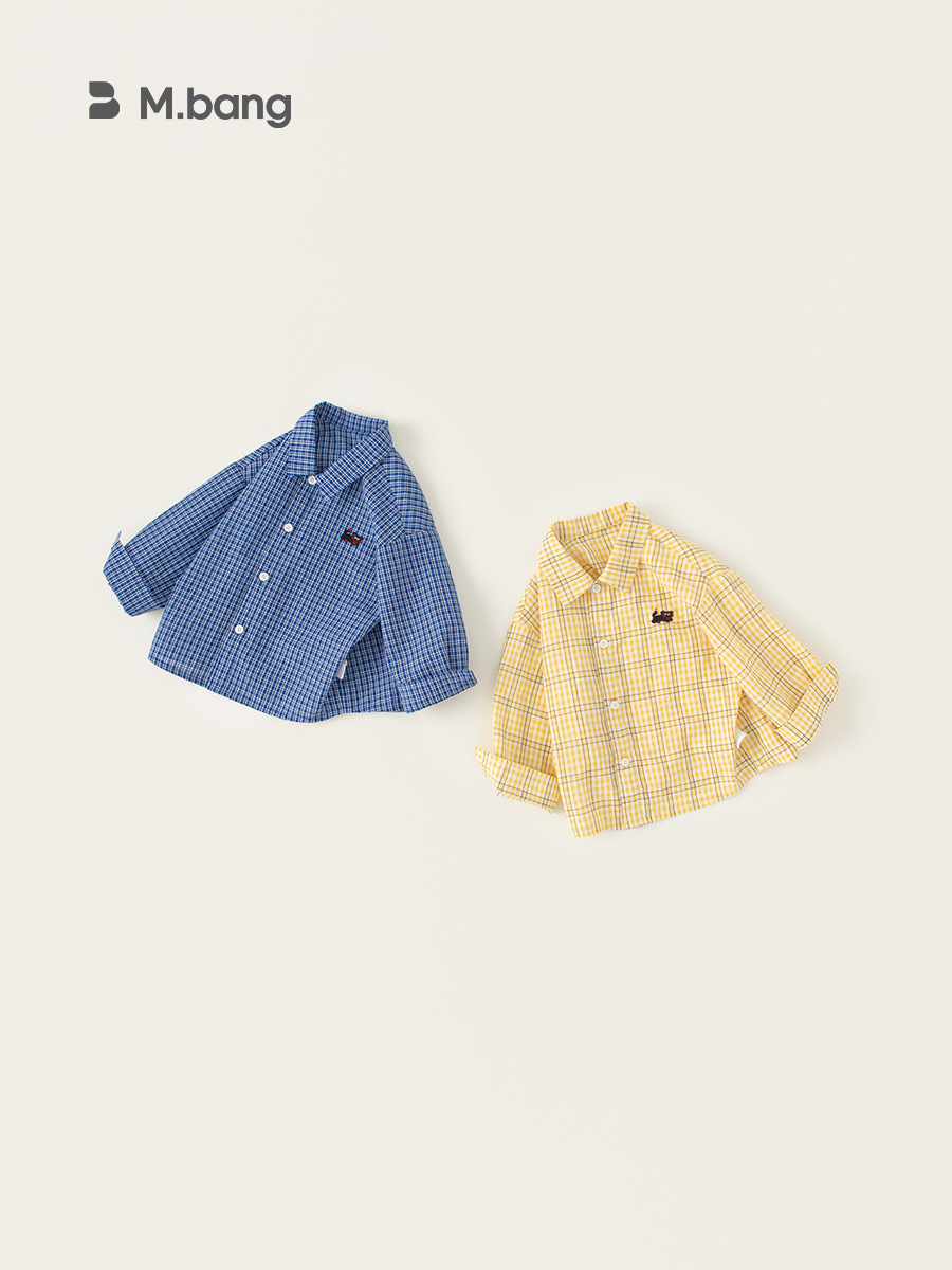 Yoobao ropa infantil para niñas camisa a cuadros coreana 2025 primavera nueva camisa casual para niños suelta camisa de mujer