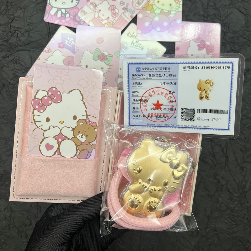 足金999KT猫挂件礼品20mg伴手礼手机包包挂饰钥匙扣送礼水贝批发|undefined
