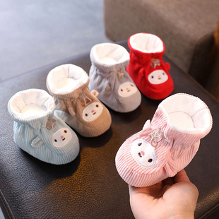 Newborn Baby Shoes Spring and Autumn Men's Cotton Shoes 0-3 Months 6-8 Soft Bottom Toddler Shoes Red