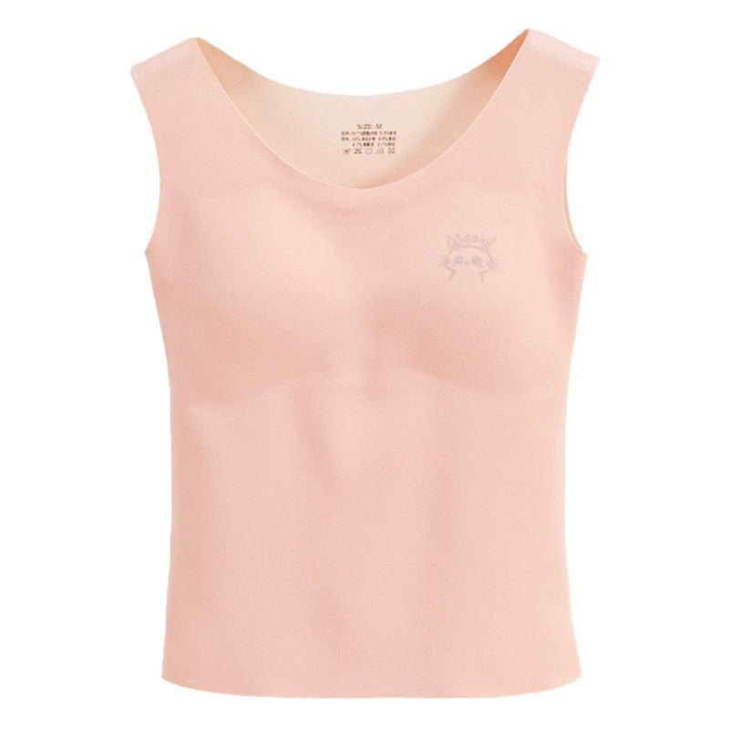 Теплый Слинг без стального кольца Бюстгальтер для девочек Двустороннее шлифовальное детское нижнее белье Период развития средней школы Средняя школа Бесплатная резка