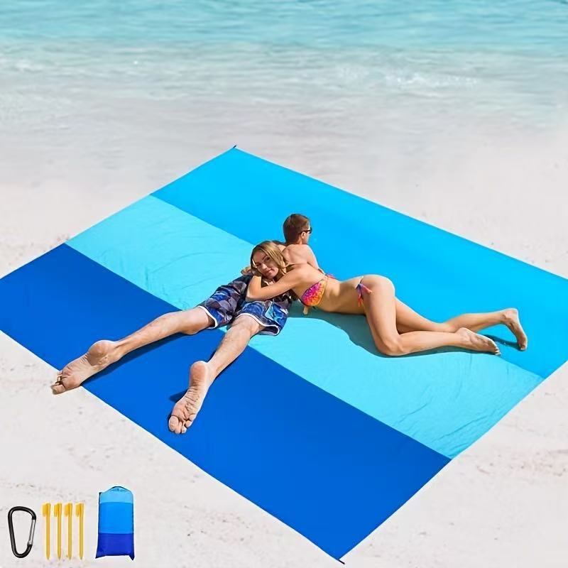 Transfronterizos TEMU Amazon plegable portátil alfombra de playa al aire libre acampamiento impermeable alfombra de playa alfombra de picnic image 1