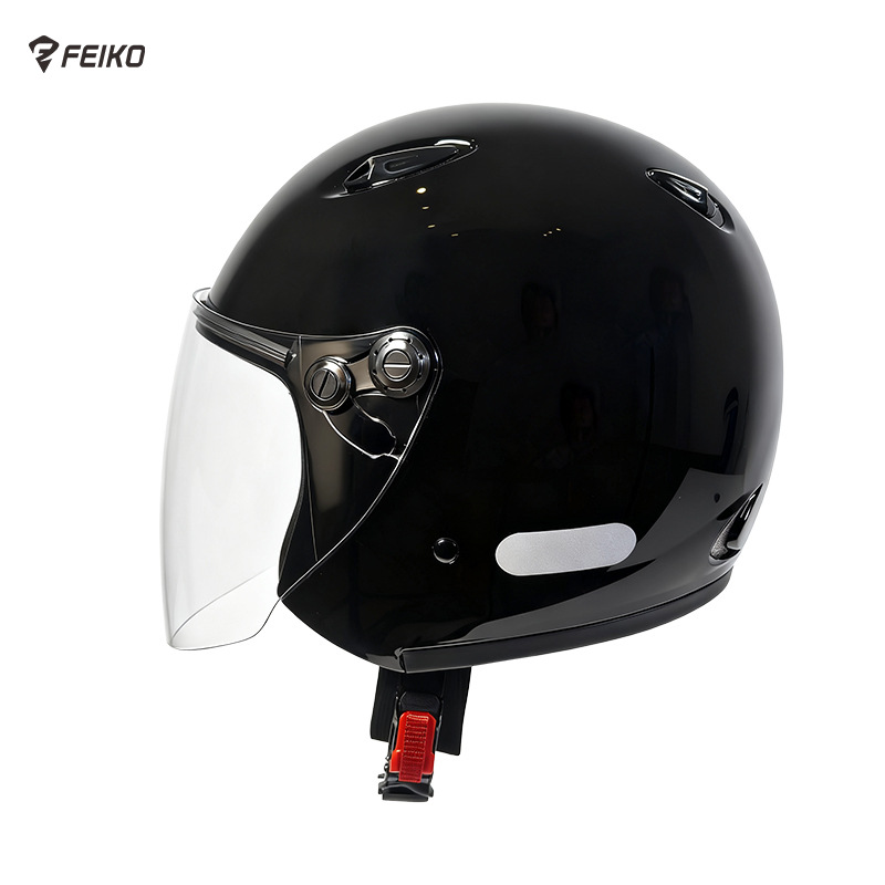 Motuoche FEIKO Bluetooth Integrated iFlytek Smart Voice Motorcycle Helmet 3C Certified (Motosiklet kaskı (dəbilqə)) - black-m