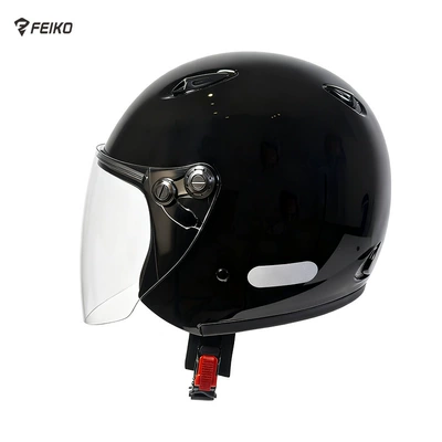 Feiko Bluetooth Integrated Smart Voice Motorcycle Helmet 3C Certified New National Standard Electric Vehicle Safety Helmet (Motosiklet kaskı (dəbilqə)) - black-m