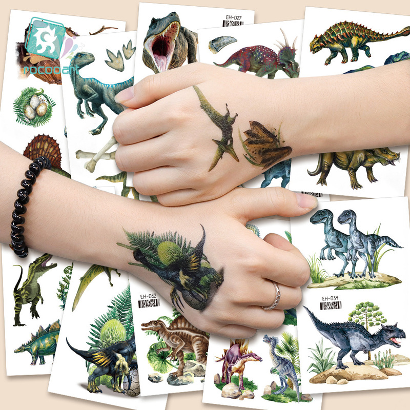 Cross-Border Supply Dinosaur Tattoo Stickers Waterproof Children's Cartoon Tyrannosaurus Rex Animal Stickers Tattoo Simulation Card Cross-Border Supply Dinosaur Tattoo Stickers Waterproof Children's Cartoon Tyrannosaurus Rex Animal Stickers Tattoo Simulation Card