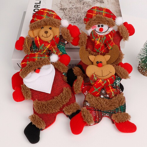 Christmas decorations, Christmas tree pendants, snowflake pendants, balls, pine cones, gift bags, old people's drums, crutches, bells and bows