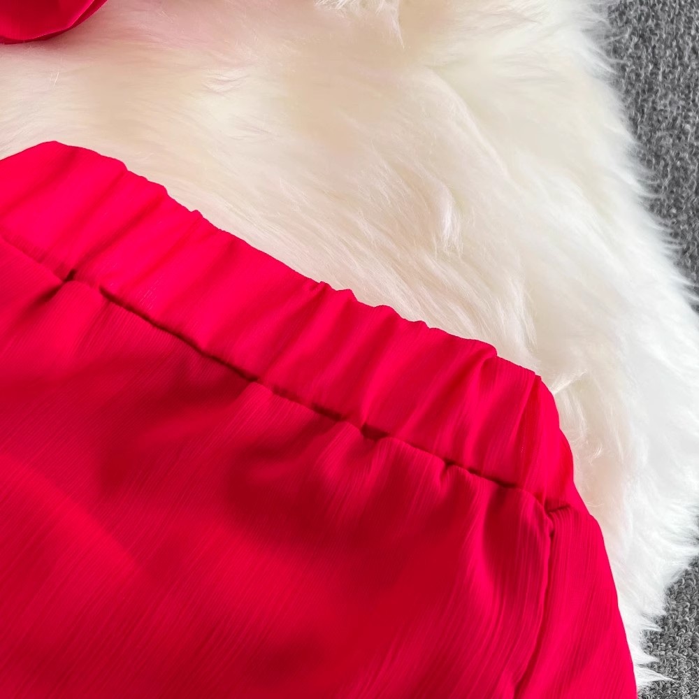 Elegant Sleeveless Blouse & Mermaid Skirt Set – High Waist Tailored Fit (5 Colors, One-Size)​_ecoleips.com