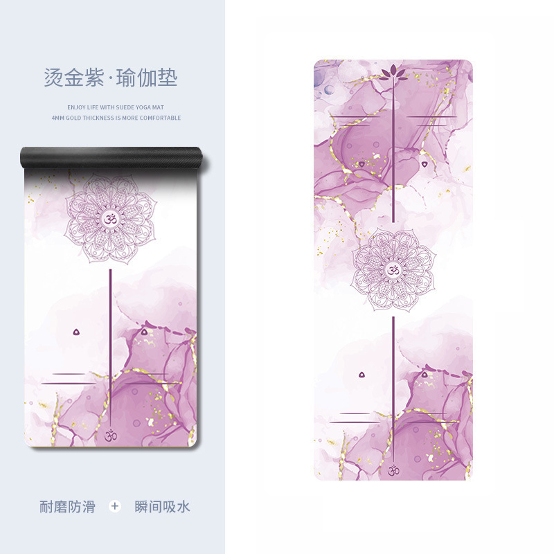 跨境专业耐磨PU橡胶健身垫彩印波比跳绳垫防刮地垫加宽80cm瑜伽垫|undefined