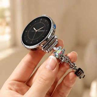 适用华为gt7表带gt6轻奢镶钻链条gt5可爱花钻kt猫watch5手表watch