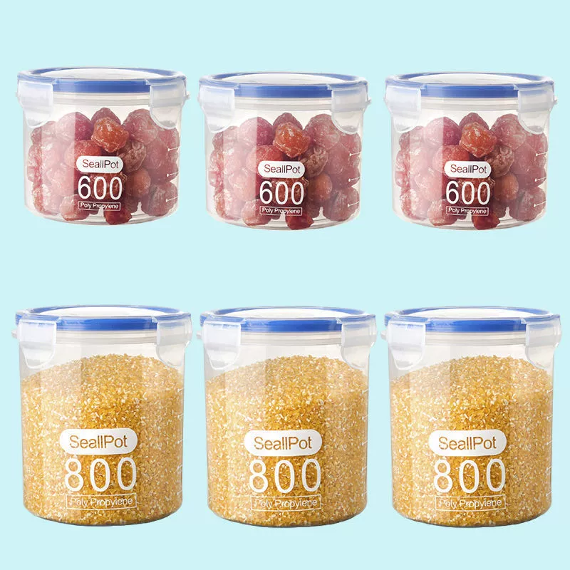 Набор контейнеров для продуктов, герметичные ПП-банки 600–1500 мл, прозрачные многоразмерные