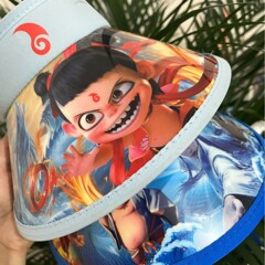 夏の新型3d子供の紫外線防止の日よけの帽子の男女の空の帽子の屋外の漫画の日よけの帽子の卸売り
