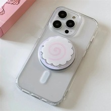 韩国ins可爱鱼饼鸣门卷磁吸手机气囊支架可伸缩折叠送磁吸环