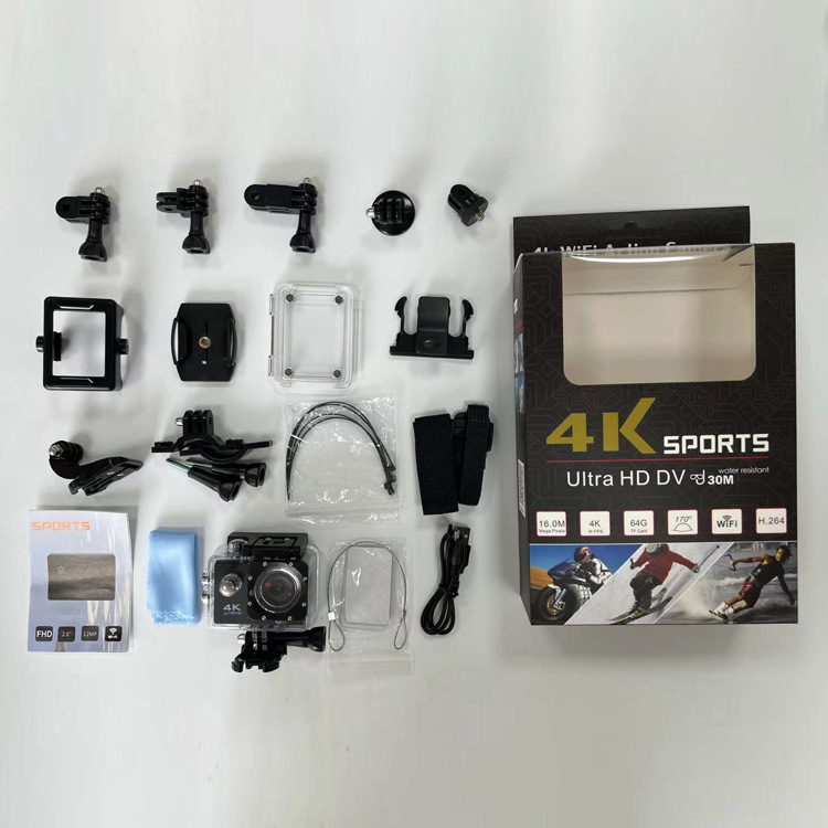 Cross -border 4K sports camera wireless WiFi can connect to mobile phone outdoor diving camera high -definition waterproof riding records 2