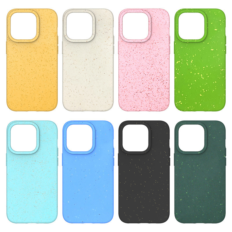 iphone14 Full Degradable Phone Case for Apple 13pro Wheat Straw Degradable PLA Degradable Compostable