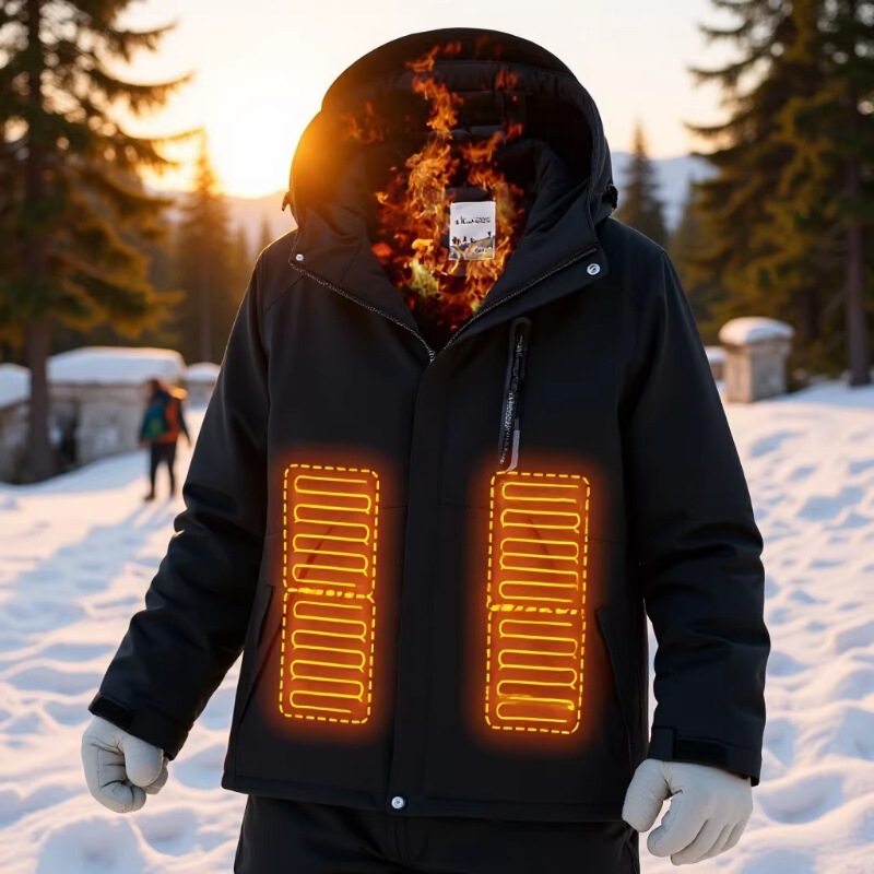 Autumn and winter men's and women's intelligent heating charge clothes USB carbon fiber heating travel coat winter men's and women's heating cotton-padded clothes