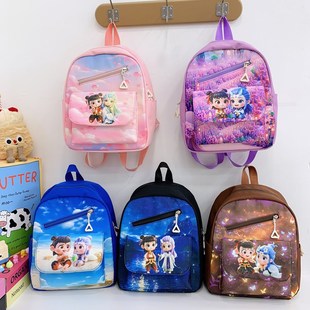 New Cute Cross-Border Full-Print Backpack Backpack Cartoon Animation Boys and Girls Kindergarten School Bag Lightweight Travel