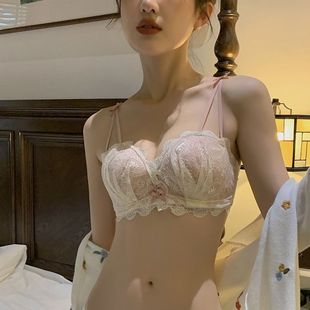 Small Breasts Look Bigger, Push-Up Lace Intimates for Women, Summer Thin Sexy Push-Up Bra Without Steel Ring Fixed Cup Bra