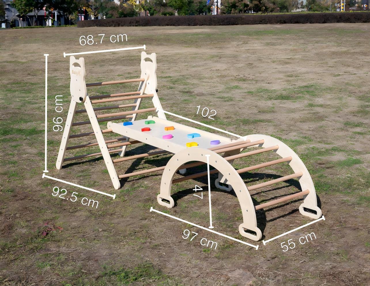 Conjunto de estructura de escalada combinada de 3 piezas D